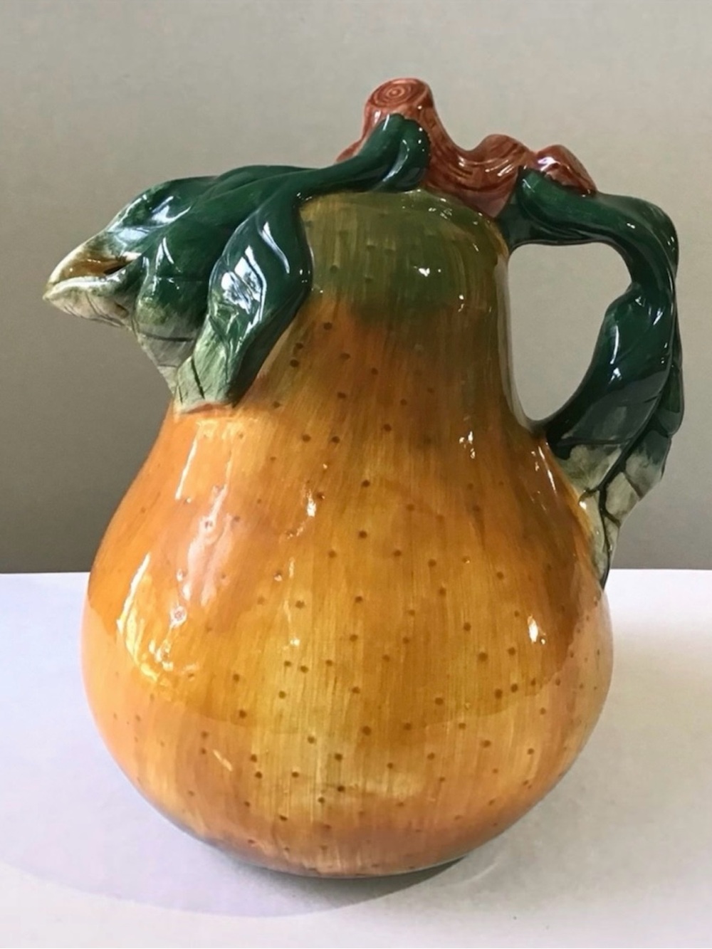 Vintage Sakura Sonoma Pear Shaped Pitcher 9” Hand-Painted Ceramic Excellent